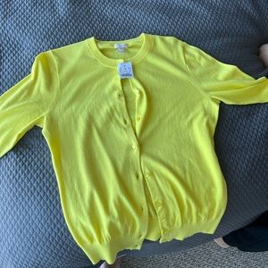 Yellow J crew Cardigan